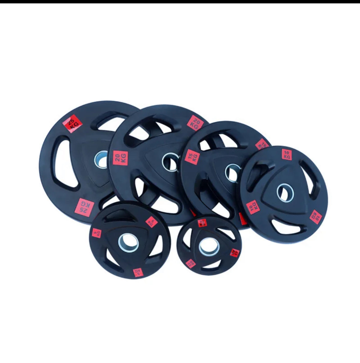 100kg of Olympic rubber weight plates